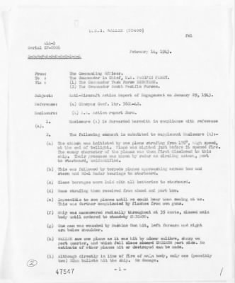 USS WALLER > AA Action Report, 1/29/43