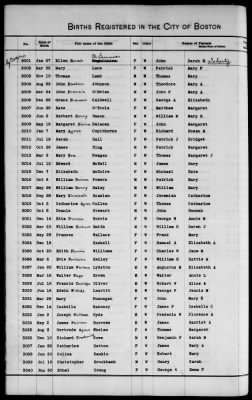 Thumbnail for Boston Births, 1849-1881 > Boston Additions And Corrections To Births, 1881