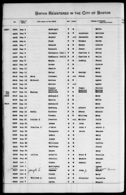 Thumbnail for Boston Births, 1882-1895 > Boston Births, 1891