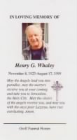 Thumbnail for Hank Whaley funeral home handout