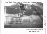321st BG, 448th BS, Lt A A BUD West in the Cockpit of his B-25 "Sweetie" 1944.