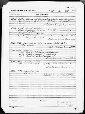 USS SC-703 > War Diary, 6/1-30/43