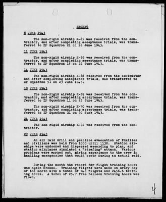 NAS LAKEHURST > War Diary, 6/1-30/43