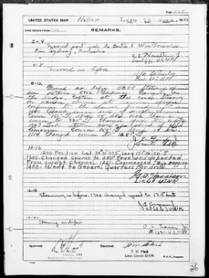 USS WALLER > War Diary, 6/1-30/43