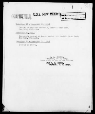 Thumbnail for USS NEW MEXICO > War Diary, 12/7/41 to 3/31/42