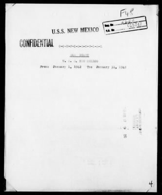 Thumbnail for USS NEW MEXICO > War Diary, 12/7/41 to 3/31/42