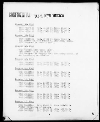 Thumbnail for USS NEW MEXICO > War Diary, 12/7/41 to 3/31/42