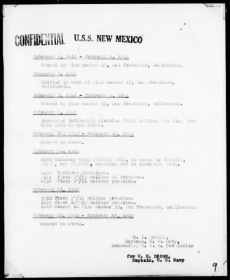 Thumbnail for USS NEW MEXICO > War Diary, 12/7/41 to 3/31/42