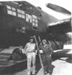 Frank with his Ship, B-25 TISSYPRISSLE /Corsica.