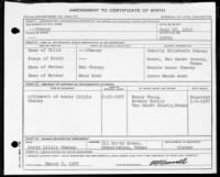 Thumbnail for Charity Elizabeth Chaney birth certificate