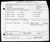 Thumbnail for Woodrow Beggs birth certificate