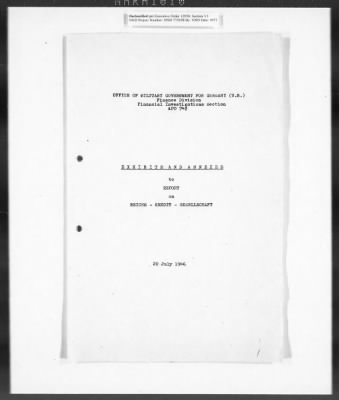 Thumbnail for Records Regarding Bank Investigations > Reichs - Kredit - Gesellschaft, Investigation Of: Report, Exhibits, And Annexes [2 Of 2]