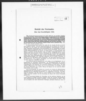 Thumbnail for Records Regarding Bank Investigations > Reichs - Kredit - Gesellschaft, Investigation Of: Report, Exhibits, And Annexes [2 Of 2]