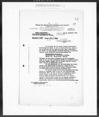 Thumbnail for Records Regarding Bank Investigations > Reichs - Kredit - Gesellschaft, Investigation Of: Report, Exhibits, And Annexes [2 Of 2]