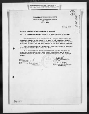 Restitution Claim Records > Restitution Cases: General Correspondence-Russia Claims, 1945