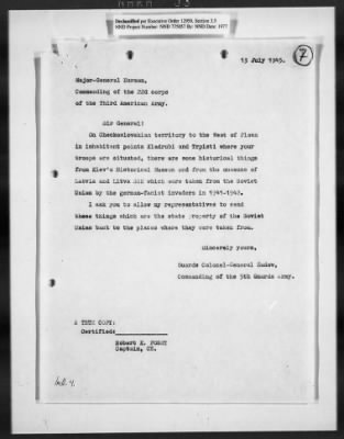 Restitution Claim Records > Restitution Cases: General Correspondence-Russia Claims, 1945