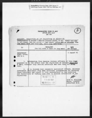 Restitution Claim Records > Restitution Cases: General Correspondence-Russia Claims, 1945