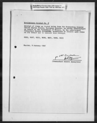 Thumbnail for Restitution Claim Records > Restitution Cases: General Correspondence-France Claims, January 1946-April 1946