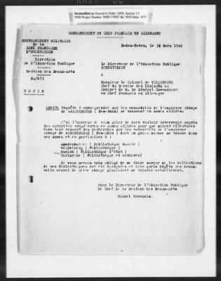 Restitution Claim Records > Restitution Cases: General Correspondence-France Claims, January 1946-April 1946