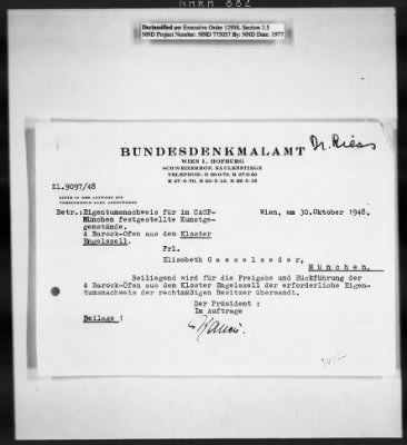 Thumbnail for Restitution Claim Records > Austria Claims, Alphabetical: Czernin-Ernst