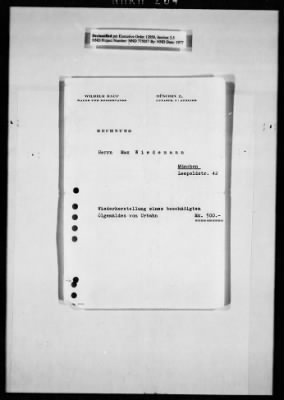 Thumbnail for Records Relating To The Status Of Monuments, Museums, And Archives > Repositories, Correspondence: North Bavaria (Hafenlohr-Irmelshausen)