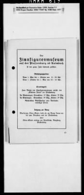 Thumbnail for Records Relating To The Status Of Monuments, Museums, And Archives > Post-War Status Of Museums And Towns: Garmisch-Lohr