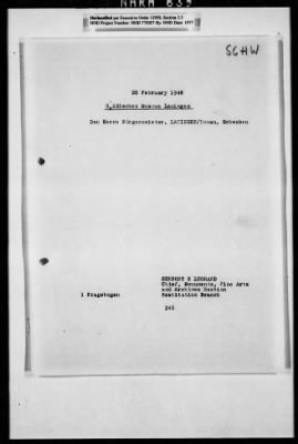 Thumbnail for Records Relating To The Status Of Monuments, Museums, And Archives > Post-War Status Of Museums And Towns: Garmisch-Lohr