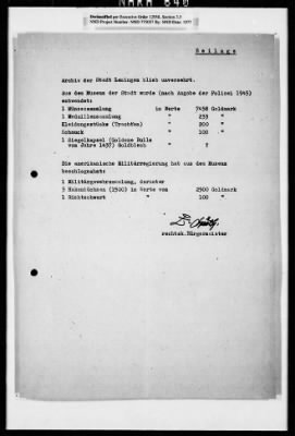 Thumbnail for Records Relating To The Status Of Monuments, Museums, And Archives > Post-War Status Of Museums And Towns: Garmisch-Lohr