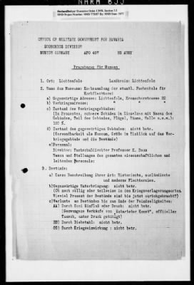 Thumbnail for Records Relating To The Status Of Monuments, Museums, And Archives > Post-War Status Of Museums And Towns: Garmisch-Lohr