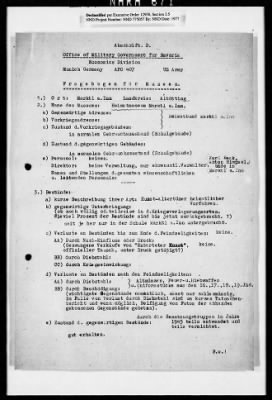 Thumbnail for Records Relating To The Status Of Monuments, Museums, And Archives > Post-War Status Of Museums And Towns: Maihingen-Münnerstadt