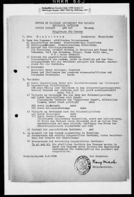 Thumbnail for Records Relating To The Status Of Monuments, Museums, And Archives > Post-War Status Of Museums And Towns: Maihingen-Münnerstadt