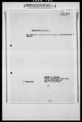 Thumbnail for Records Relating To The Status Of Monuments, Museums, And Archives > Post-War Status Of Museums And Towns: Maihingen-Münnerstadt