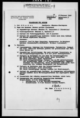 Thumbnail for Records Relating To The Status Of Monuments, Museums, And Archives > Post-War Status Of Museums And Towns: Maihingen-Münnerstadt