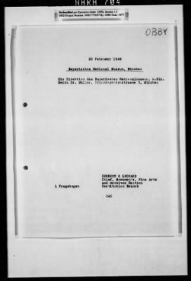 Thumbnail for Records Relating To The Status Of Monuments, Museums, And Archives > Post-War Status Of Museums And Towns: Maihingen-Münnerstadt