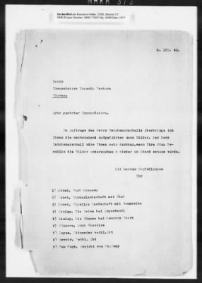 Restitution Research Records > Göring Hermann: Art Exchange With Eugenio Ventura (Italy)