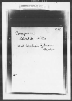 Thumbnail for Restitution Research Records > Haberstock, Karl: Correspondence (November 1942- January 1945; February 1951)