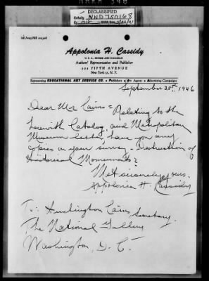 Thumbnail for General Correspondence > Correspondence-July-December 1946