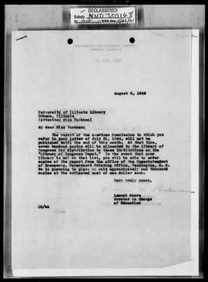 General Correspondence > Correspondence-July-December 1946