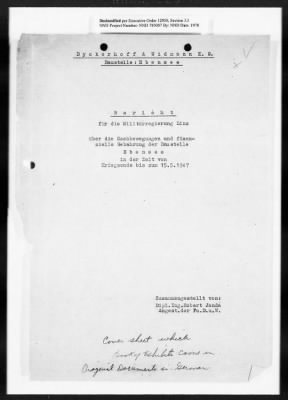 Thumbnail for Reports On Businesses > Basic Source Documents On Dyckerhoff And Widman K.G. GEA Branch