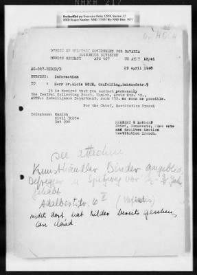 Thumbnail for Restitution Research Records > Investigations: Hagendorf-Hofer