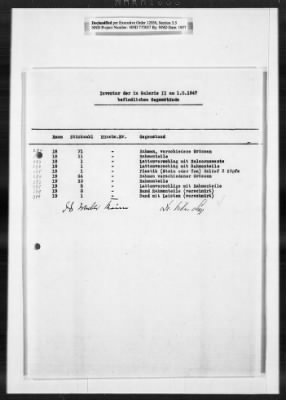 Thumbnail for Cultural Object Movement And Control Records > Custody Receipts On Restitution To Institutions In Munich: Museums And Art Collections: Anti Kensammlungen-Bayerisches