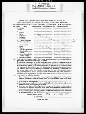 Thumbnail for Questionnaires > Questionnaires, 1943-1945