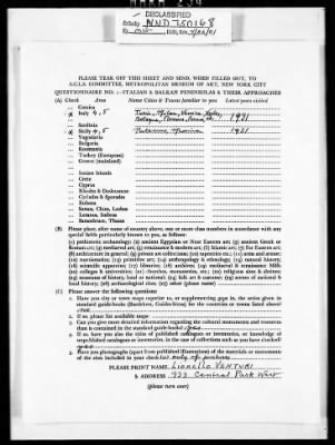 Thumbnail for Questionnaires > Questionnaires, 1943-1945