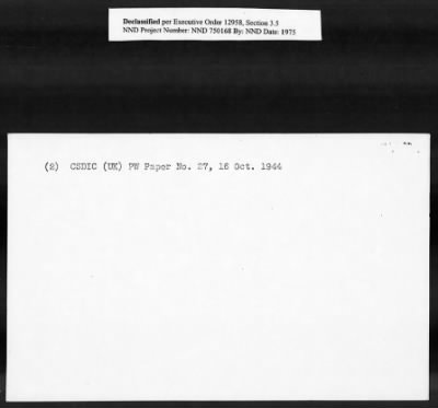 Thumbnail for Card File on Art-Looting Suspects > RECORDS OF THE AMERICAN COMMISSION FOR THE PROTECTION AND SALVAGE OF ARTISTIC AND HISTORIC MONUMENTS IN WAR AREAS (THE ROBERTS COMMISSION), 1943-1946