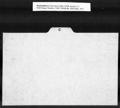 Thumbnail for Card File on Art-Looting Suspects > RECORDS OF THE AMERICAN COMMISSION FOR THE PROTECTION AND SALVAGE OF ARTISTIC AND HISTORIC MONUMENTS IN WAR AREAS (THE ROBERTS COMMISSION), 1943-1946