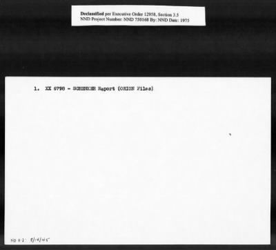 Thumbnail for Card File on Art-Looting Suspects > RECORDS OF THE AMERICAN COMMISSION FOR THE PROTECTION AND SALVAGE OF ARTISTIC AND HISTORIC MONUMENTS IN WAR AREAS (THE ROBERTS COMMISSION), 1943-1946