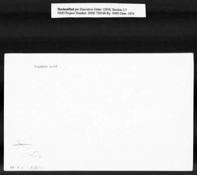 Thumbnail for Card File on Art-Looting Suspects > RECORDS OF THE AMERICAN COMMISSION FOR THE PROTECTION AND SALVAGE OF ARTISTIC AND HISTORIC MONUMENTS IN WAR AREAS (THE ROBERTS COMMISSION), 1943-1946