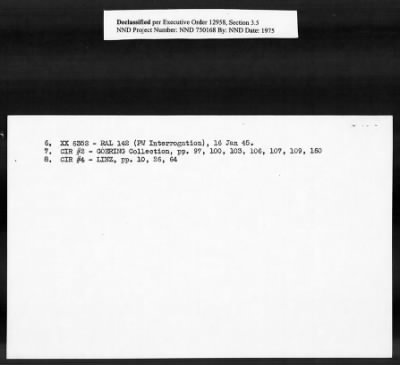 Card File on Art-Looting Suspects > RECORDS OF THE AMERICAN COMMISSION FOR THE PROTECTION AND SALVAGE OF ARTISTIC AND HISTORIC MONUMENTS IN WAR AREAS (THE ROBERTS COMMISSION), 1943-1946