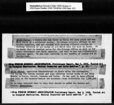 Thumbnail for Card File on Art-Looting Suspects > Card File On Art-Looting Suspects, 1943-1946