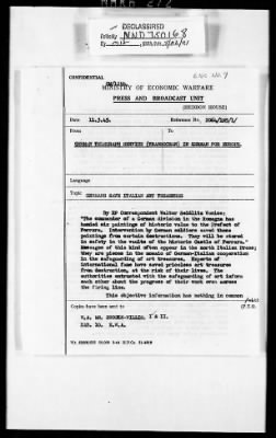 Thumbnail for Reports from Advisors Overseas > [Sumner Mck.] Crosby's Report No 1, 2nd Trip, Dated April 5, 1945